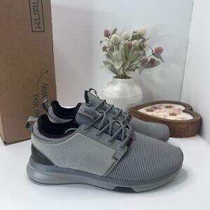 Kuru Atom Walking Comfort Sneaker Storm Gray/Black Men 10 Wide Tried On